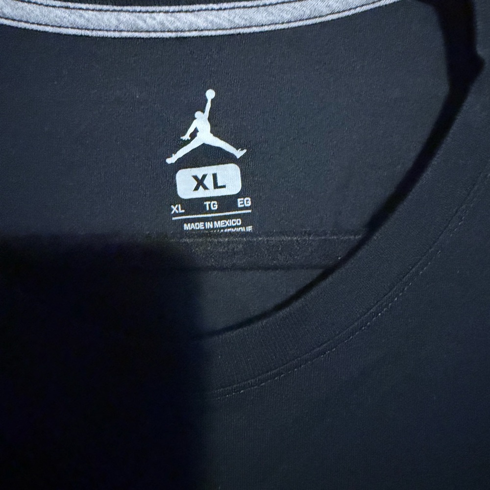 Jordan Black Tee with Gold and Gamma Blue Graphic - Picture 3 of 3